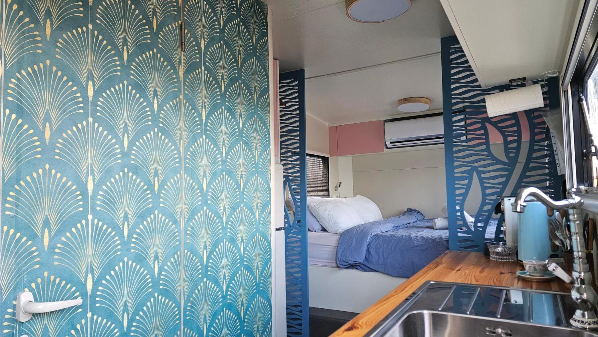 Cozy Seaview Glamping Caravan HaBonim Extérieur photo